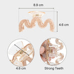 Load image into Gallery viewer, Glitter Claw Clips for Women – Gold &amp; Black Sparkle Hair Accessories Set of 2