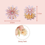 Load image into Gallery viewer, Radhu &amp; Kabby Mini Clutchers for Girls/Women | Set of 6-Piece Flower Mini Claw Clips | Hair Clips with Multicolor Floral Design