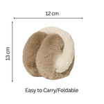 Load image into Gallery viewer, Radhu &amp; Kabby Winter Plush Earmuffs Combo | Soft Black &amp; Beige Faux Fur Ear Warmers | Pack of 2