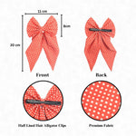 Load image into Gallery viewer, Red Polka Dot Hair Bow Clip for a Retro Look Pack of 1
