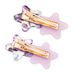 Load image into Gallery viewer, Star Alligator Hair Clip Hairpin Purple Hairpins Pcs of 2
