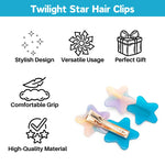 Load image into Gallery viewer, Blue Star Alligator Hair Clips Hairpins - Playful Kids 1 Pair
