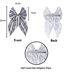Load image into Gallery viewer, Handmade Satin Hair Bow Classic Black &amp; White Pack of 2