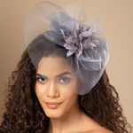 Load image into Gallery viewer, Radhu &amp; Kabby Floral Fascinator Hat for Women | Set of 1 Stylish Black Hat with Alligator Clips &amp; Headband