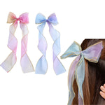 Load image into Gallery viewer, Hair Bow Clips Long Ribbon  Perfect for Any Occasion Set of 2
