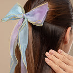 Load image into Gallery viewer, Hair Bow Clips Long Ribbon  Perfect for Any Occasion Set of 2
