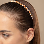 Load image into Gallery viewer, Radhu &amp; Kabby Wavy Hairbands for Women | Stylish Tortoise Shell Design | Fancy Hair Accessories | Pack of 3
