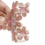 Load image into Gallery viewer, Flower Design Hair Claw Clips – Medium Size Pastel Clips Set of 3
