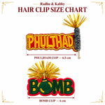 Load image into Gallery viewer, Radhu &amp; Kabby Diwali Embroidered Hair Clips for Girls &amp; Women | Phuljhadi &amp; Bomb Festive Hair Accessories