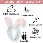 Load image into Gallery viewer, Rabbit Ears Headband Pink &amp; White with Pearls Pack of 1
