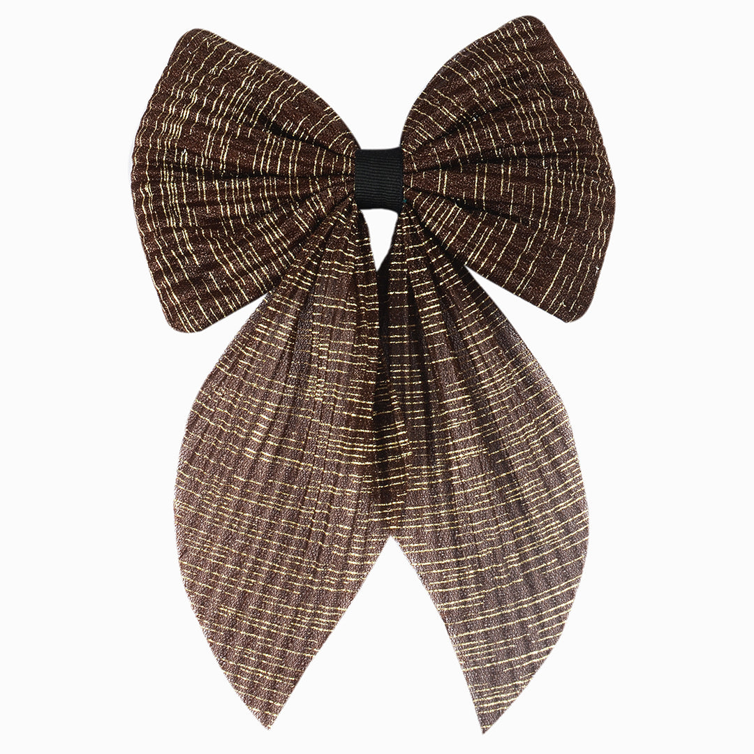 Hair Bow for Women Brown Colour Pack of 1