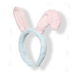 Load image into Gallery viewer, Rabbit Ears Headband Pink &amp; White with Pearls Pack of 1
