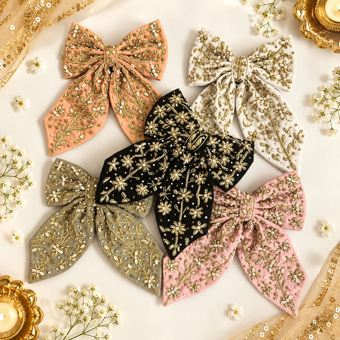 Radhu & Kabby Embellished Festive Bow