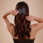 Load image into Gallery viewer, Handmade Black Embellished Hair Bow for Girls &amp; Women
