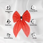 Load image into Gallery viewer, Non-Slip Hair Bow Clip for All Occasions Red Colour Pack of 1
