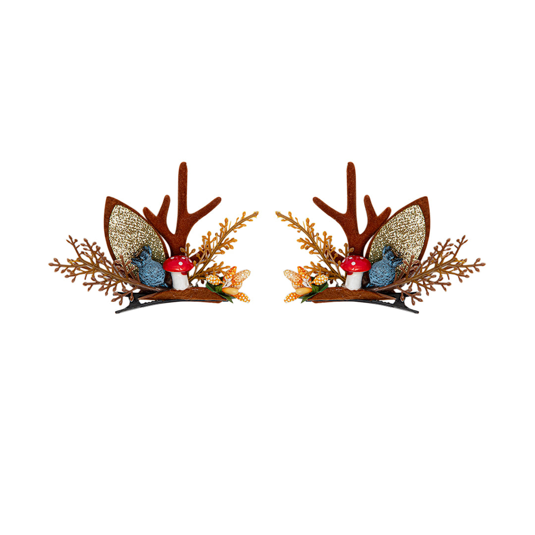 Xmas Reindeer Antler Hair Clip 1 Pair