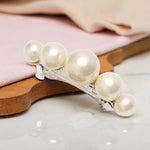 Load image into Gallery viewer, Radhu &amp; Kabby Off White Pearl Barrette | Classy White Finish | Strong Grip &amp; Anti-Slip Design