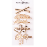 Load image into Gallery viewer, Rhinestone &amp; Pearl Hair Clips Perfect for Any Occasion Set of 5
