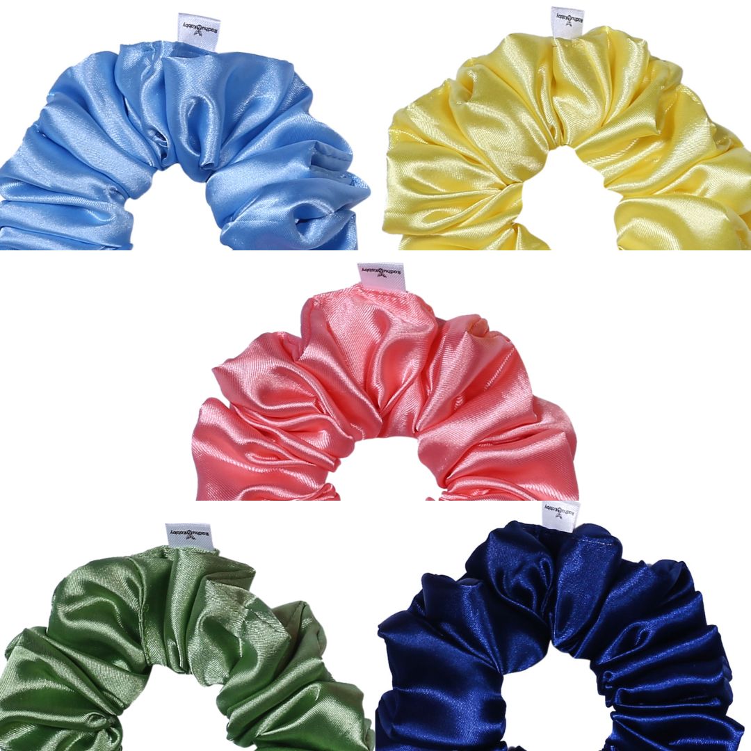 Satin Scrunchies - Multi-Colour Hair Accessories Set of 10