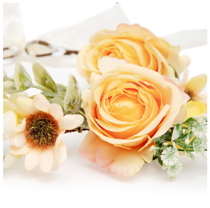 Floral Tiara for Girls – Beautiful Peach Design One Piece