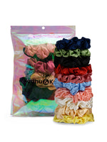 Load image into Gallery viewer, Satin Scrunchies - Multi-Colour Hair Accessories Set of 10
