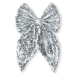 Load image into Gallery viewer, Trendy Hair Bow Clip for Women &amp; Girls Silver Colour Pack of 1
