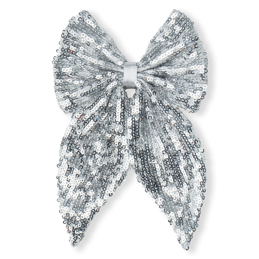 Trendy Hair Bow Clip for Women & Girls Silver Colour Pack of 1