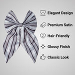 Load image into Gallery viewer, Handmade Satin Hair Bow Classic Black &amp; White Pack of 2