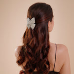 Load image into Gallery viewer, Handmade Silver Embellished Hair Bow for Girls &amp; Women
