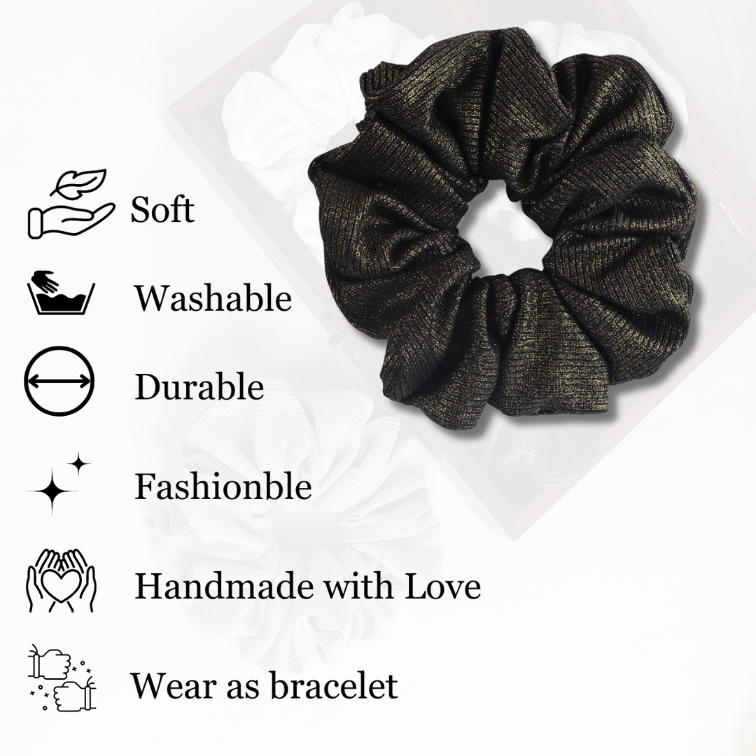 Hair Scrunchies for All Occasions Pack of 4