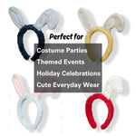 Load image into Gallery viewer, Bunny Ears Headband Red &amp; White with Pearls 1 Pcs
