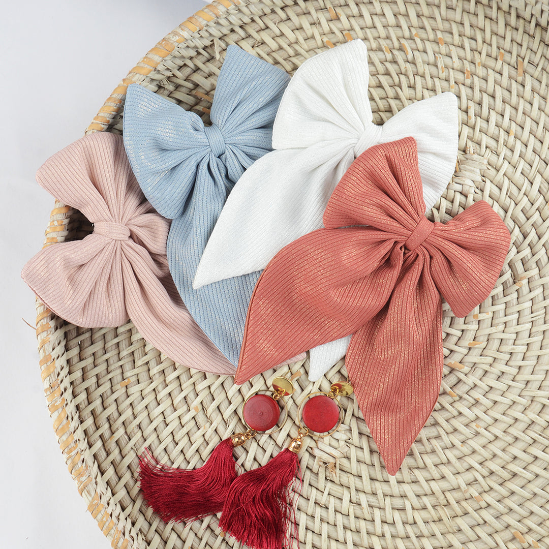 Hair Bow Clips Hair Accessories for Women Pack of 4