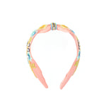 Load image into Gallery viewer, Peach Floral Embroidered Headband For Women &amp; Girls Pack of 1
