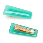 Load image into Gallery viewer, Alligator Hair Clip Hairpin Peach &amp; Teal Colours Set of 4
