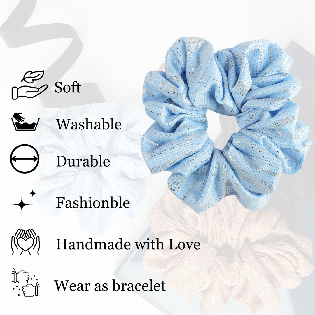 Fancy Hair Scrunchies for Women/Girls Pack of 3