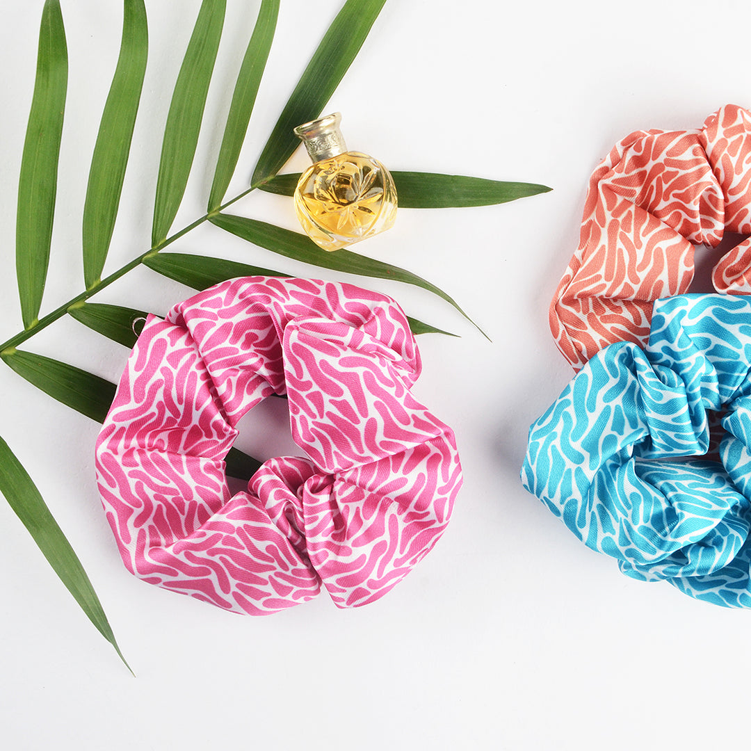 Satin Hair Scrunchies: Colorful & Stylish Set of 6