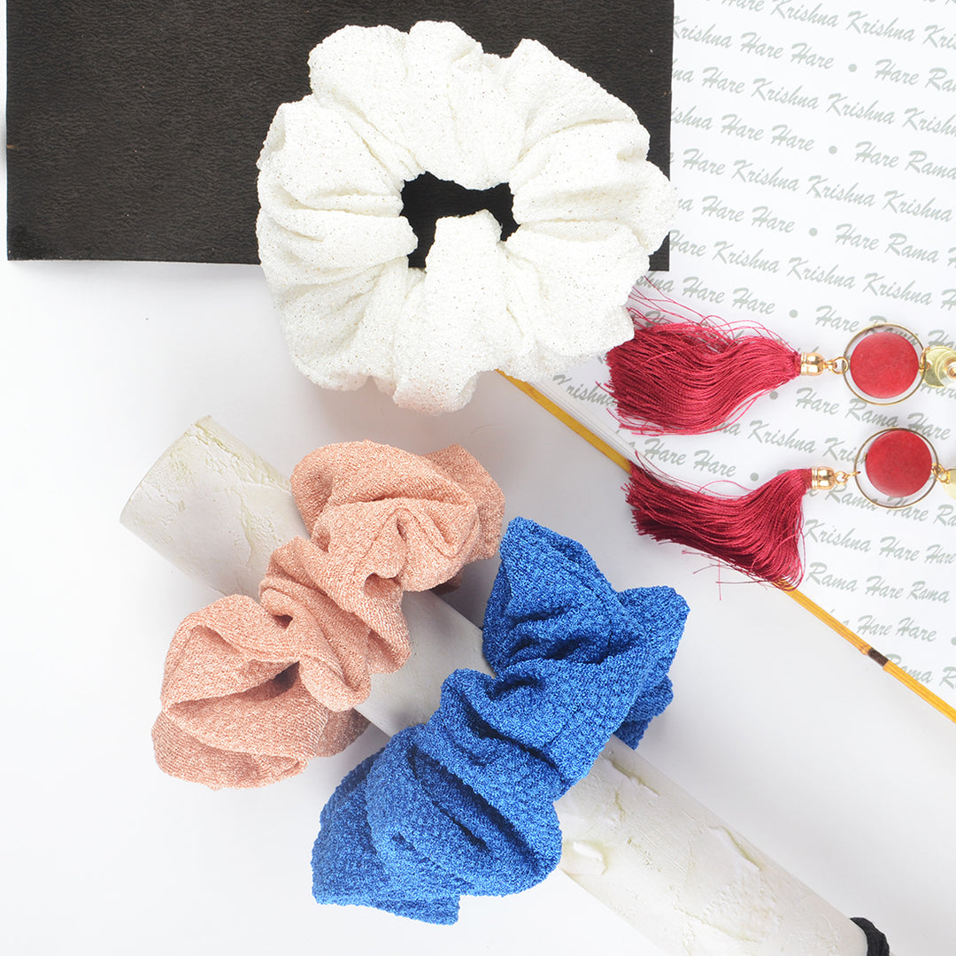 Trendy Hair Scrunchies - Colorful & Stylish Set of 6