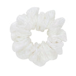 Load image into Gallery viewer, Hair Scrunchies &amp; Hair Bow Combo Pack for Girls – Floral &amp; White Hair Accessories
