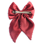 Load image into Gallery viewer, Stylish Hair Bow for Women Maroon Colour Pack of 1
