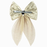 Load image into Gallery viewer, Handmade Hair Bow for All Occasions Beige Colour Pack of 1
