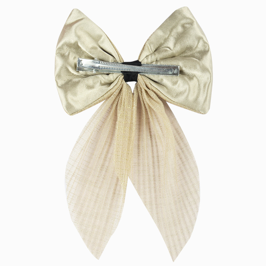 Handmade Hair Bow for All Occasions Beige Colour Pack of 1