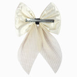 Load image into Gallery viewer, Trendy Hair Bow Clip For Girls White Colour Pack of 1
