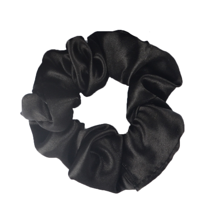 Satin Scrunchie Set for Women | Black & White Hair Accessories | Soft & Gentle Hair Ties