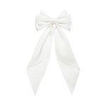 Load image into Gallery viewer, Satin Hair Bow Clips Black &amp; White Set of 2
