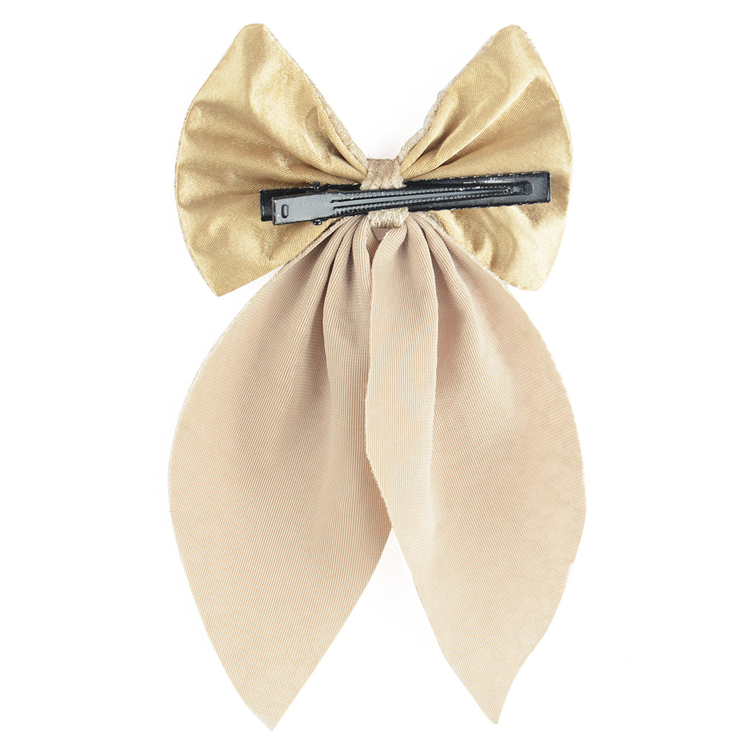 Hair Bow For Women/Girls Beige Colour Pack of 1