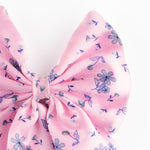 Load image into Gallery viewer, Trendy Satin Pink Floral Bow Hair Clip Hair Accessory Pack of 1
