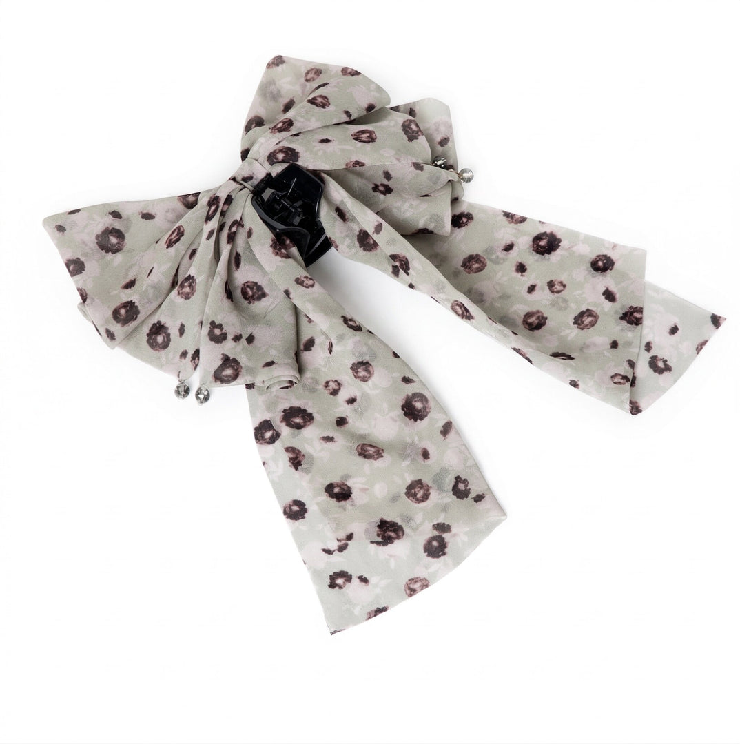 Radhu & Kabby Women’s Pastel Floral Printed Bow Hair Claw Clip for Girls & Women | Pack of 1 Hair Accessory