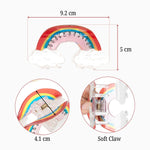 Load image into Gallery viewer, Rainbow Hair Clutchers for Women | Stylish Claw Clips | Ideal for Most Hair Types | Set of 3
