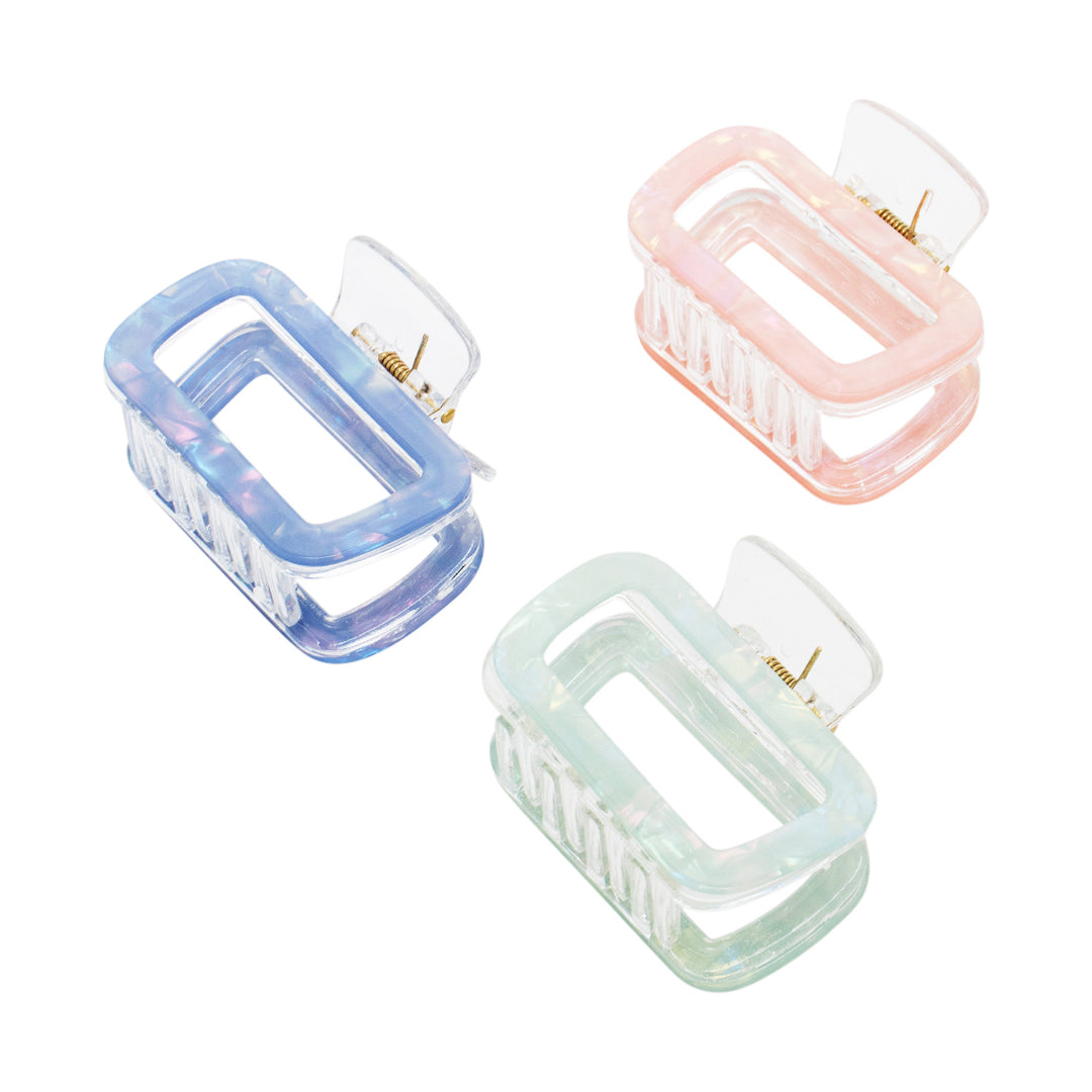 Small Size Claw Clips for Women & Girls Set of 3