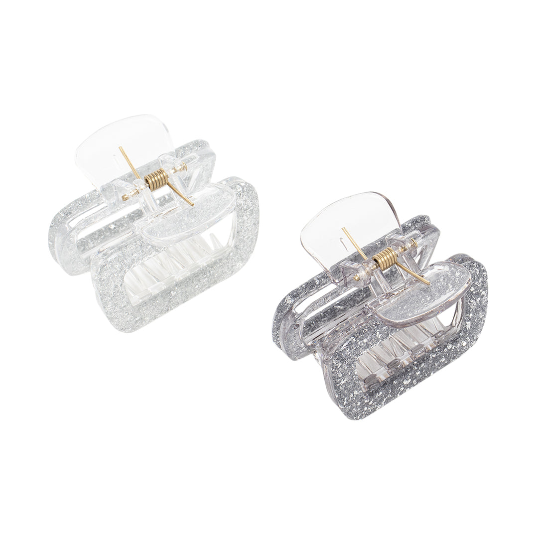 Hair Claw Clips Sparkly Clutchers for Women Set of 2